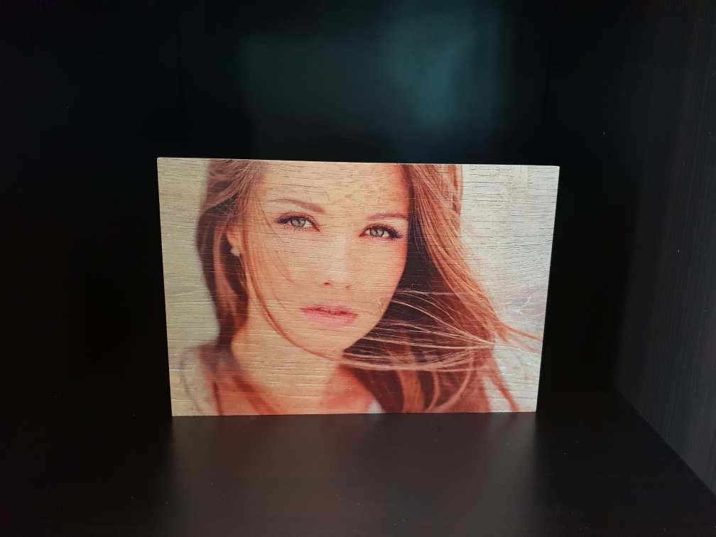 UV Printing portret hout